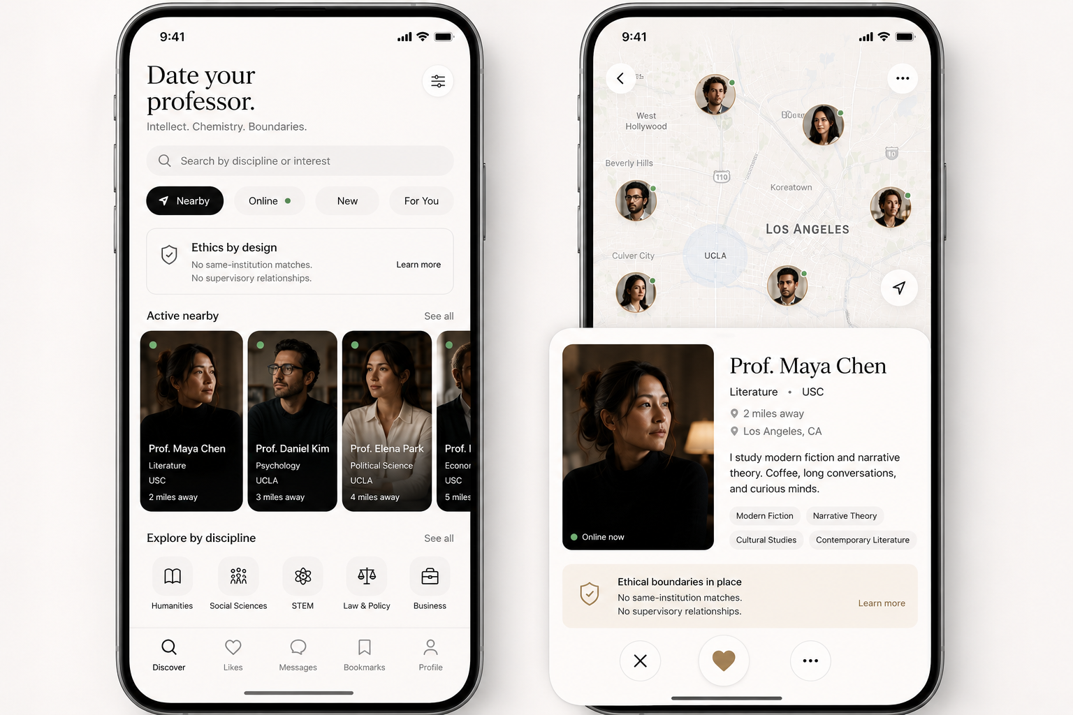 Date Your Professor mock-up