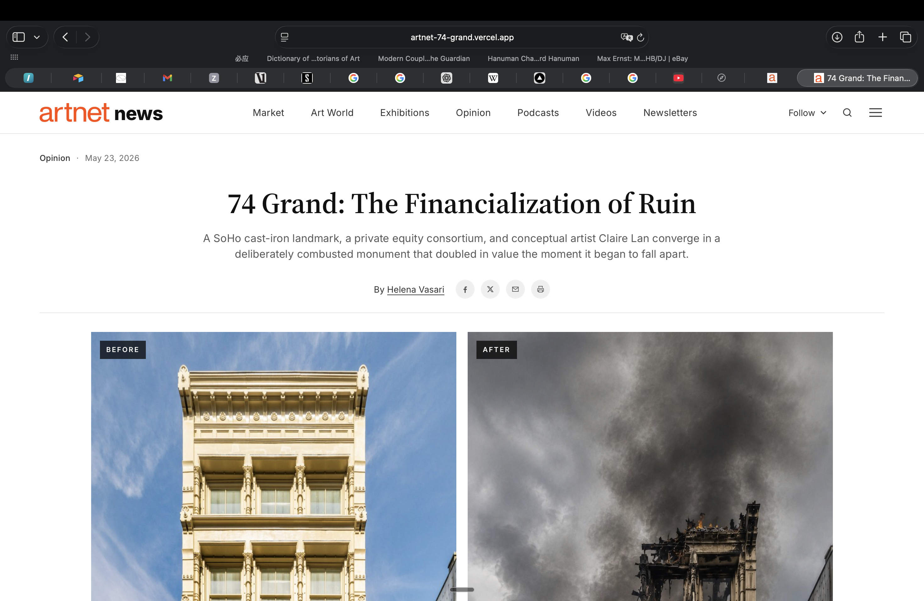 74 Grand article on artnet news
